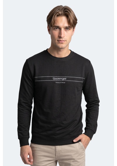 Slazenger Garret Erkek Siyah Sweatshırt