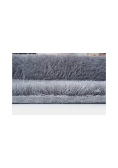Sarar Peluş Post Halı Kürk Halı 80x140 Antrasit
