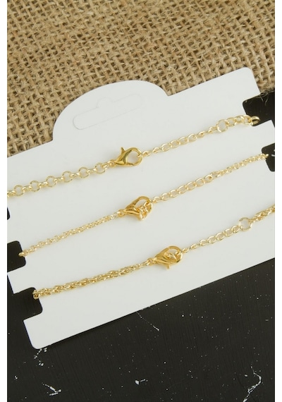 3 Adet Papatya Trend Zincir Bileklik - Sarı N145 38809556