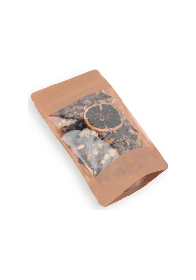 Geniş Kraft Pencereli Doypack 20x30x10 Cm 50 Adet