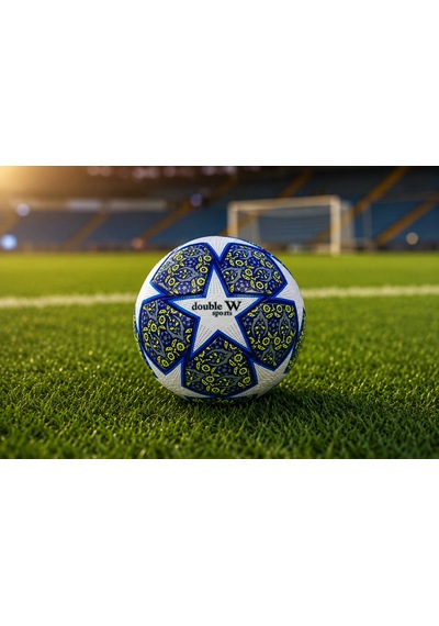 Double W Sports 5 Numara Futbol Topu Dikişli Dayanıklı Antrenman Ve Maç Topu Mavi