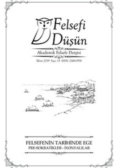 Felsefi Düşün Akademik Felsefe Dergisi Sayı: 13 Ekim 2019