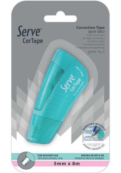 Serve Cortape Şerit Silici 5 Mm x 8 Mt Fosforlu Pembe