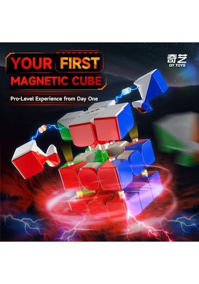 Qiyi Warrior M 3x3 Mıknatıslı Manyetik Zeka Küpü Akıl Küpü Rubik Küp Speed Cube