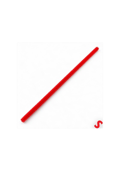 Şönil Çubuk 8 Mm Kalınlık 30 Cm Uzunluk, 100 Adet - Kırmızı