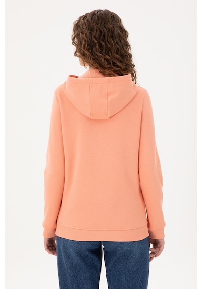 U.S. Polo Assn. Kadın Somon Basic Kapüşonlu Sweatshirt 50289536-VR047