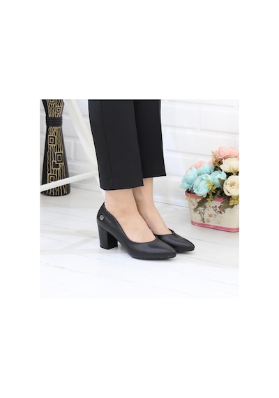 Nesil Shoes Desca 603 Siyah Lazer Topuklu Günlük Kadın Ayakkabı-lazer Siyah Lazer Siyah