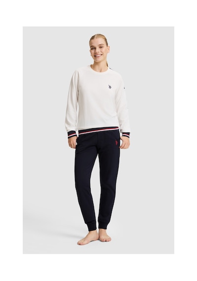 U.S. Polo Assn. Kadın Ekru Pijama Takımı 50333549-vr019 Ecru