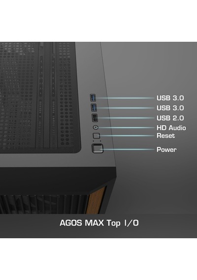 Agos Max Black Mid-tower Pc Kılıfı Siyah