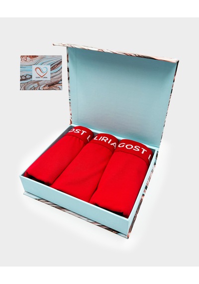 Gost Liria Crimson Kadın Slip 3 Lü Paket - Kırmızı Kırmızı