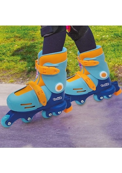 Ayarlanabilir Dönüşen Tekerlekli 2 In 1 Twisty Paten - Mavi Çok Renkli