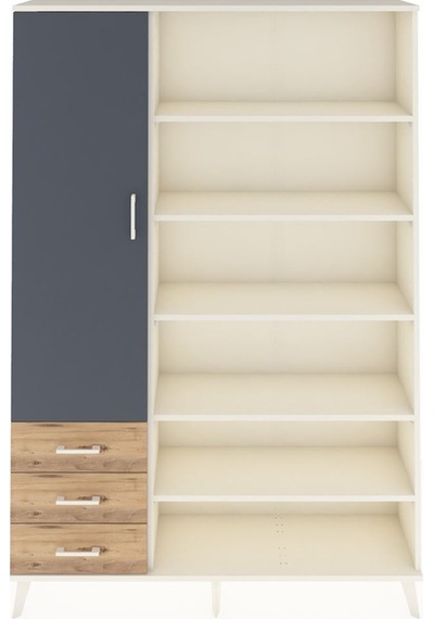 Arges Dolap 9 Raflı 3 Çekmeceli 3 Kapaklı 132x30x195 Aytaşı-antrasit/çam Antrasıt/atlas Çam Arges Dolap 9 Raflı 3 Çekmeceli 3 Kapaklı 132x30x195 Aytaşı-antrasit/çam Antrasıt/atlas Çam