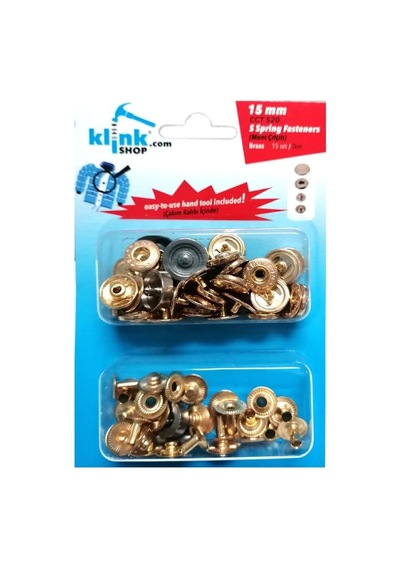 Çıtçıt 15 Mm Kendin Yap Kiti, Mont, Giyim, Çanta, Deri İçin Çekiçle Uygulama Aparatları Ve Gold Renk 15 Adet Al Diğer