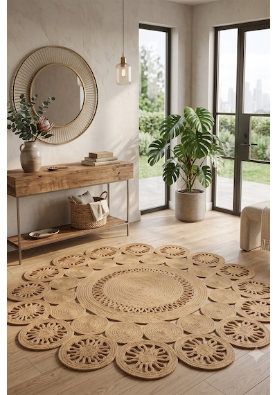 Villadia Home Textile Jüt Hasır Yuvarlak Kilim Halı Yolluk Dekoratif Örgü Halı Doğal Görünümlü Bohem Kilim Salon Oturma Odası Balkon Mutfak Yatak Odası Koridor 7234bambu Villadia Home Textile Jüt Hasır Yuvarlak Kilim Halı Yolluk Dekoratif Örgü Halı Doğal Görünümlü Bohem Kilim Salon Oturma Odası Balkon Mutfak Yatak Odası Koridor 7234bambu