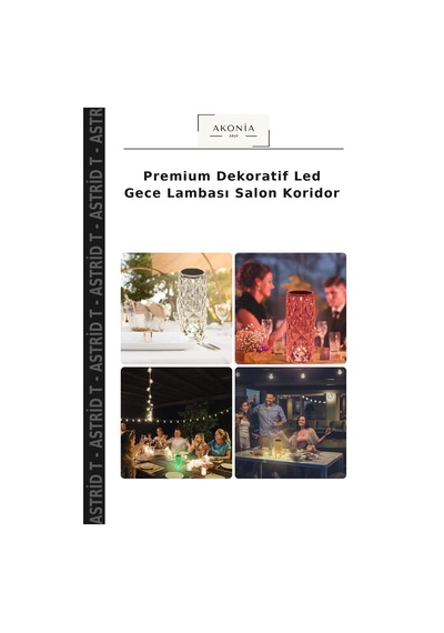 Premium Dekoratif Led Gece Lambası Salon Koridor Çok Renkli