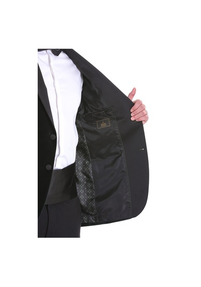 Hatemoğlu Yeşil Slim Fit Düz Sivri Yaka Kadife Klasik Smokin Damatlık 3312 Yeşil