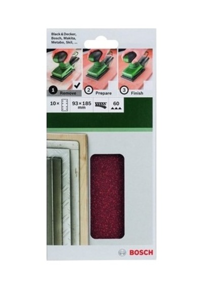 10'lu Titreşimli Zımpara Kağıdı, 93 X 185 Mm 60 Kum