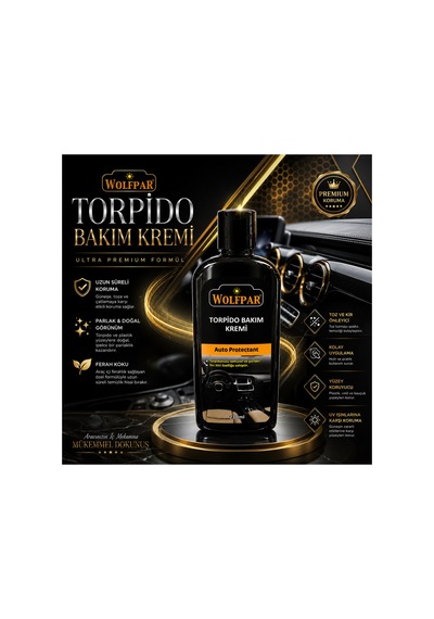 Torpido Bakım Kremi 230 Ml Toz İtici, Parlatıcı Ve Koruyucu Oto İç Trim Bakımı