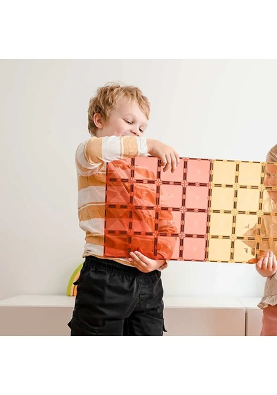 Connetix Pastel Lemon & Peach Base Plate Manyetik Bloklar - 2 Parça
