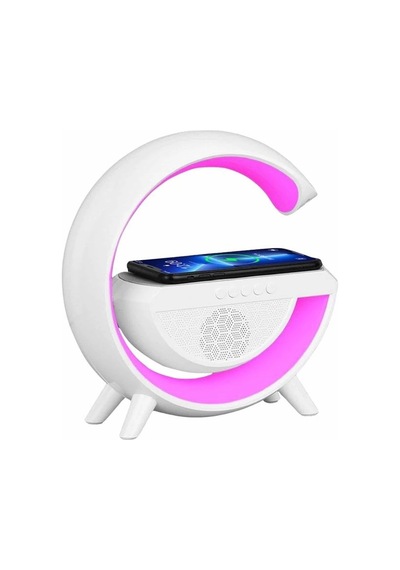 Hubrendy Tekno Bluetooth Hoparlör G Şekli Atmosfer Akıllı Rgb Lamba Wireless Kablosuz Şarj