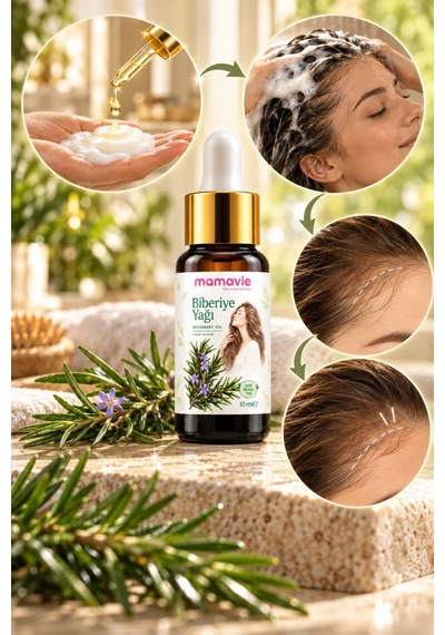 %100 Saf Biberiye Yağı 10 Ml Rosemary Oil, Saç Bakımı Ve Aromaterapi İçin Bitkisel Yağ - 937409480