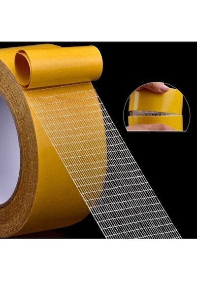 Geniş 10 Metre 5 Cm Çift Taraflı Bant Süper Güçlü Isıya Dayanıklı