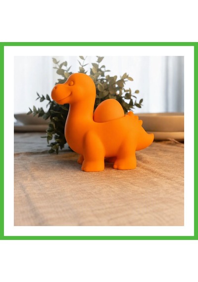 Vaveni 3d Baskı Dinozor Yumurtalık - Sevimli Eggosaurus Yumurta Tutucu-turuncu Arz