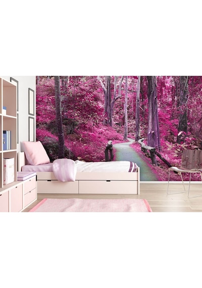 Pembe Romantik Orman Duvar Kağıdı