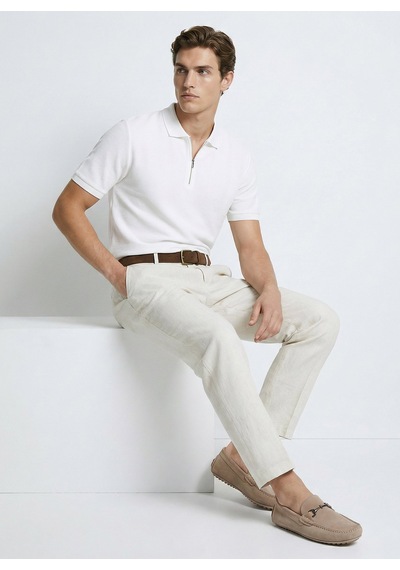 Fabrika Beyaz Erkek Slim Fit Polo T-shirt F6sm-tst 2980