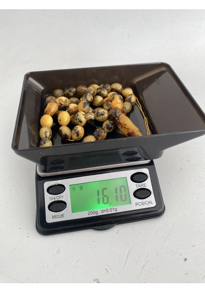 Doğal Kaya Damla Kehribar Tesbih 79769095 45'Lik 4,5 x 3, 5 MM 16 G