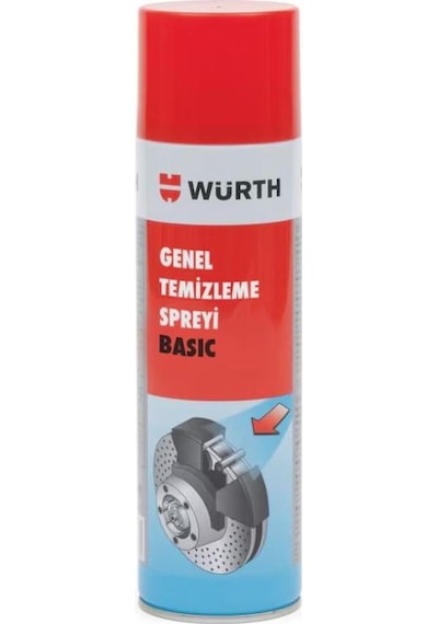 Würth Genel Temizleme Spreyi Basıc 500ml Balata Spreyi Yağ Temizleyici Siyah