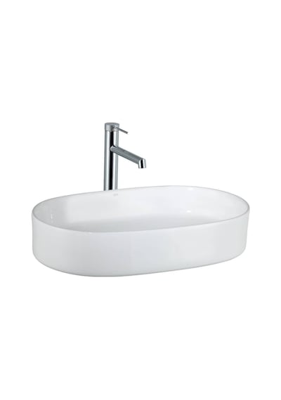Lena - Tezgah Üstü Lavabo Parlak Beyaz - E-w1202- Beyaz