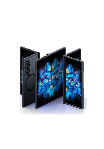 Torras Samsung Galaxy Uyumlu Z Fold 7 2 Adet Ekran Koruyuculu Guardian Magsafe Kılıf Siyah
