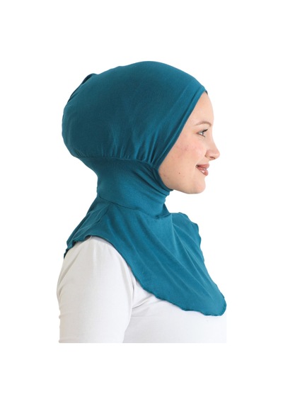 Modish Group Kadın Boyunluklu Hijab Tesettür Pratik Spor Bone - Sarı Turkuaz