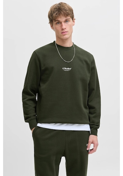 Jack & Jones Erkek Sweat 12278791 Koyu Yeşil Koyu Yeşil