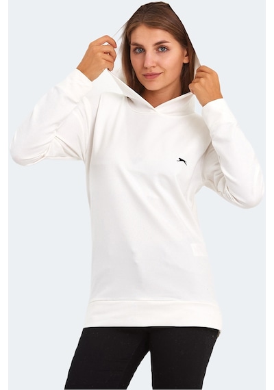 Slazenger KATHY IN Kadın Kapüşonlu Ekru Sweatshirt
