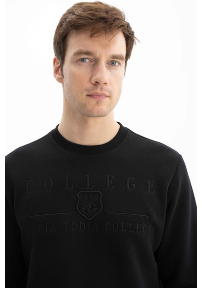 AR-MA Arma Erkek Baskılı 3 İplik Şardonlu Regular Fit Bisiklet Yaka Sweatshirt 001