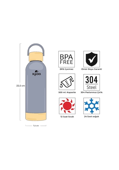 Igloo Hydrate Pro Termos 500 ML - Gri