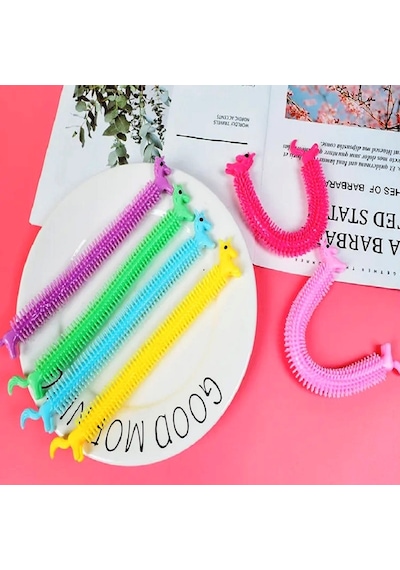 4 Adet Duyusal Stres Oyuncağı Uzayan Bileklik 4 Pcs Colourful Sensory Fidget Toy Anti Stress Toys