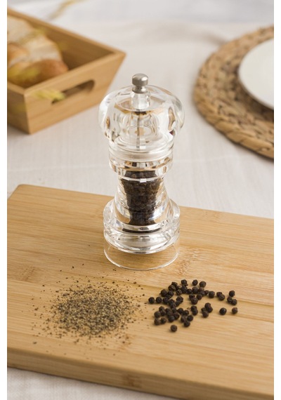 Akrilik Tuz Karabiber Baharat Değirmeni Öğütücü 14 Cm Sarı