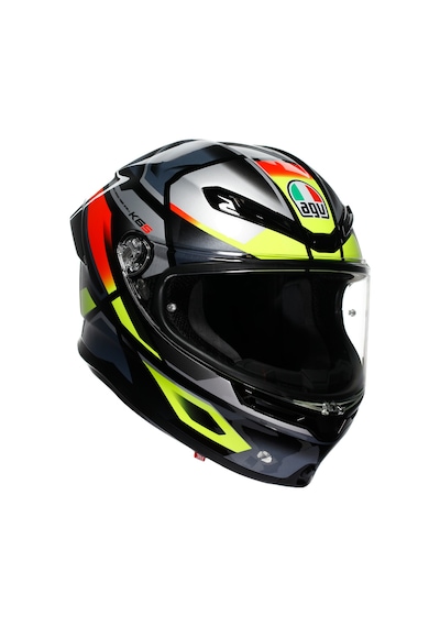Agv E2206 Mplk Erazer Motosiklet Kaskı Siyah - Sarı - Kırmızı