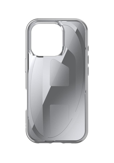 Diesel Apple iPhone 16 Pro Uyumlu Oval D Aynalı Mirror Kılıf - Gümüş