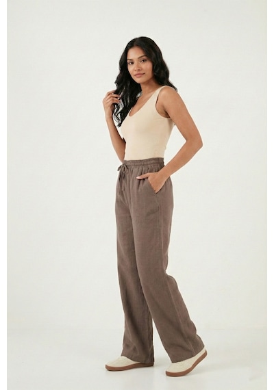 Lela Bayan Pantolon 668yp5118 Kahve Kahve