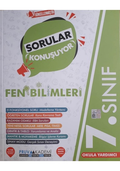 Pruva Akademi 7.sınıf Yeni Fen Bilimleri Sorular Konuşuyor Soru Bankası