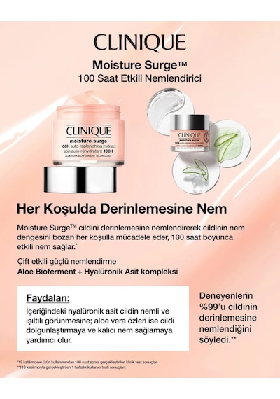 Aloe Vera İçerikli Moisture Surge 100 Saat Etkili Nemlendirici Ve Ferahlatıcı Yüz Kremi 30 Ml