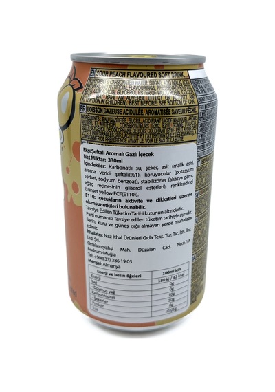 Warheads Sour Peach Soda - Ekşi Şeftali Aromalı Gazlı İçecek 330ml