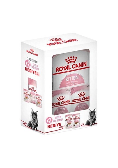 Royal Canin Kitten Yavru Kedi Maması 2 KG + Yaş Mama 2'li