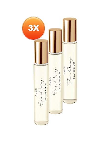 Far Away Glamour Kadın Parfüm Çanta Boyu Edp 10 Ml. Üçlü Set Tatlı