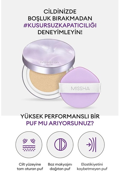 Lexroo Yüksek Kapatıcılık Sağlayan Yumuşak Makyaj Süngeri 5 Adet Glow Layering Fit Puff