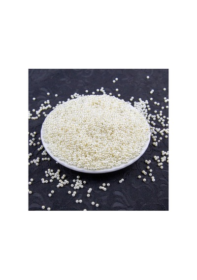 Krem 3 Mm Plastik İnci Boncuk Takı Aksesuar Malzemesi 25 Gr
